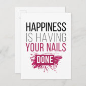 かわいい幸せはネイルをすること ポストカード (正面/裏面)