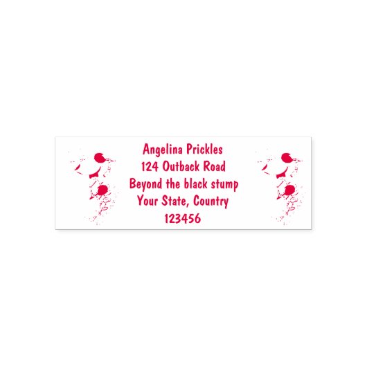 かわいい幸せエビ、エビの漫画 セルフインキングスタンプ (デザイン)