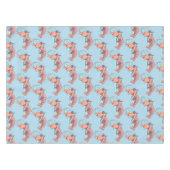 かわいい幸せエビ、エビの漫画 テーブルクロス (正面(横))