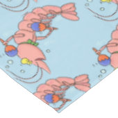 かわいい幸せエビ、エビの漫画 テーブルクロス (アングル)