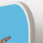 かわいい幸せエビ、エビの漫画 ピックルボールラケット (左詳細)