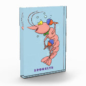 かわいい幸せエビ、エビの漫画 フォトブロック (左)