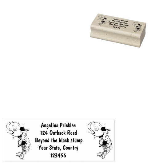 かわいい幸せエビ、エビの漫画 ラバースタンプ (押印)