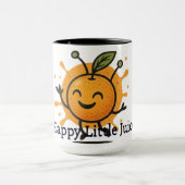 かわいい幸せオレンジのフルーツキャラクター 🍊 マグカップ (中央)