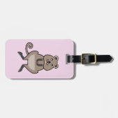かわいい幸せクッカ – オーストラリアの野生生物 – ピンク ラゲッジタグ (正面横)