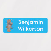 かわいい幸せベビーのカトメパーソナライズされたガ ラベル (デザイン2)