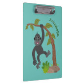 かわいい幸せベビーゴリラ漫画イラストレーション クリップボード (右)