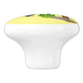 かわいい幸せベビーゴリラ漫画イラストレーション セラミックノブ (側面)