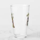 かわいい幸せベビーゴリラ漫画イラストレーション タンブラーグラス (左)