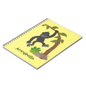 かわいい幸せベビーゴリラ漫画イラストレーション ノートブック (左側)