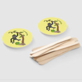 かわいい幸せベビーゴリラ漫画イラストレーション ハンドファン (組立なし)