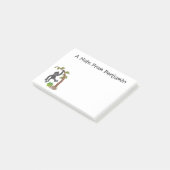 かわいい幸せベビーゴリラ漫画イラストレーション ポストイット (アングル)