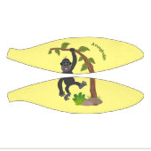 かわいい幸せベビーゴリラ漫画イラストレーション ミニバスケットボール (パネル)