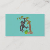 かわいい幸せベビーゴリラ漫画イラストレーション 名刺 (裏面)
