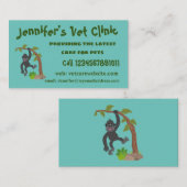 かわいい幸せベビーゴリラ漫画イラストレーション 名刺 (正面/裏面)