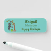 かわいい幸せベビーゴリラ漫画イラストレーション 名札 (インサイチュ)