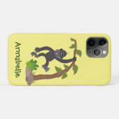 かわいい幸せベビーゴリラ漫画イラストレーション Case-Mate iPhoneケース (裏面(横))