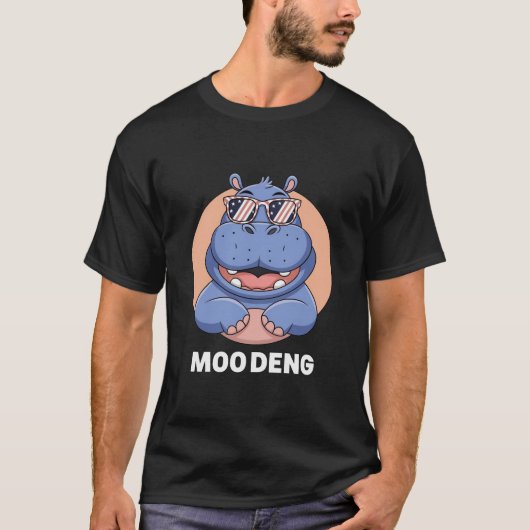 かわいい幸せベビーピグミーヒッポデモーン Tシャツ (正面)