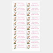 かわいい幸せベビー鹿の漫画パーソナライズされた ラベル (シート)