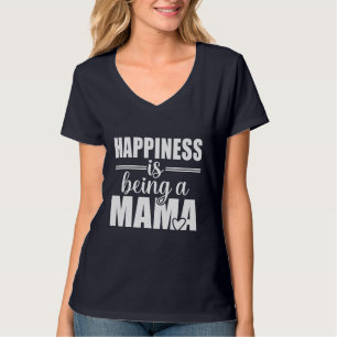 かわいい幸せママワードアート Tシャツ