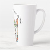 かわいい幸せ小妖精や小人踊り、レトロクリスマス漫画 カフェラテマグ (右)