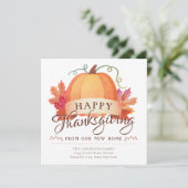 かわいい幸せ感謝新しいアドレスカボチャ移動 案内状 (スタンド正面)