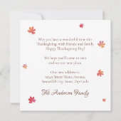 かわいい幸せ感謝新しいアドレスカボチャ移動 案内状 (裏面)