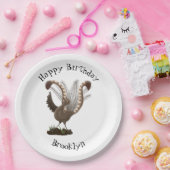 かわいい幸せ最高のライレバード漫画イラストレーション ペーパープレート (パーティー)