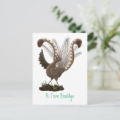 かわいい幸せ最高のライレバード漫画イラストレーション ポストカード (スタンド正面)