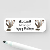 かわいい幸せ最高のライレバード漫画イラストレーション 名札 (インサイチュ)