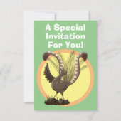 かわいい幸せ最高のライレバード漫画イラストレーションi 招待状 (裏面)