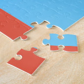 かわいい幸せ笑顔のボウルとトイレ紙 ジグソーパズル (側面)