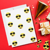 かわいい幸せ顔、アビエーターグラス、おもしろい第1回誕生日 招待状