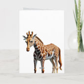 かわいい幸せ3歳の誕生日おばあちゃん可愛いキリン カード (裏面)