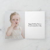 かわいい幸せ3歳の誕生日おばあちゃん可愛いキリン カード (内部)