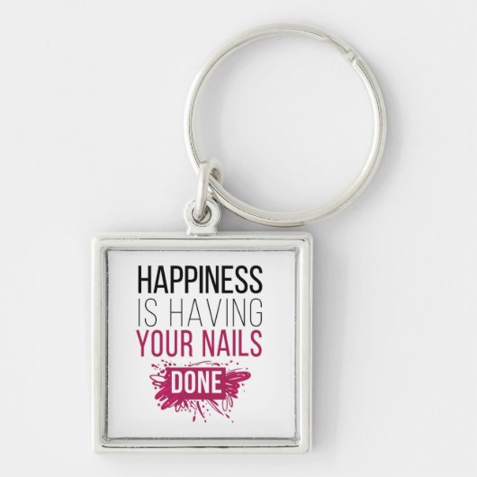 かわいい幸福にされるあなたのネイルがあっています キーホルダー (正面)