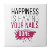 かわいい幸福にされるあなたのネイルがあっています タイル (正面)