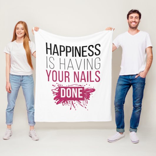 かわいい幸福にされるあなたのネイルがあっています フリースブランケット (インサイチュ)