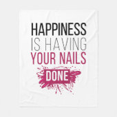 かわいい幸福にされるあなたのネイルがあっています フリースブランケット (正面)