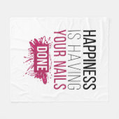 かわいい幸福にされるあなたのネイルがあっています フリースブランケット (正面(横))