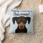 かわいい幸福に所有されたChiweenie |のチワワのダックスフント クッション (ブランケット)