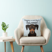 かわいい幸福に所有されたChiweenie |のチワワのダックスフント クッション (椅子)