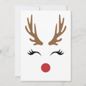 かわいい幻想的なクリスマス  トナカイ スレイハウス シーズンカード (正面)