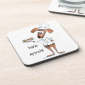 かわいい幻想的な犬の料理人 コースター (左側)