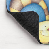 かわいい幻想的な猫とネズミの月のアート マウスパッド (コーナー)