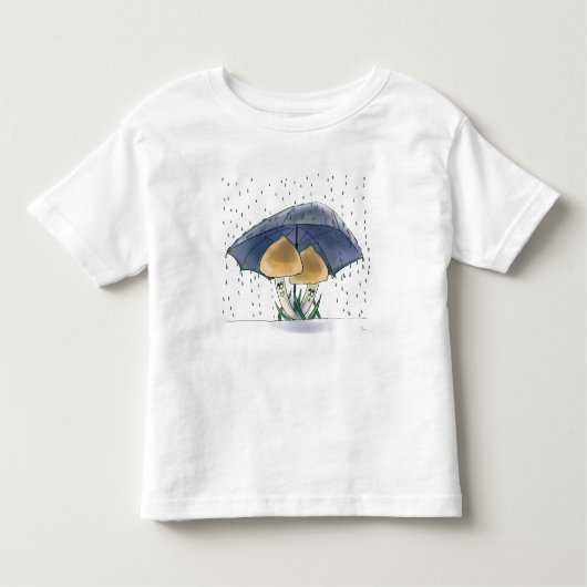 かわいい幼児のキノコTシャツ トドラーTシャツ (正面)