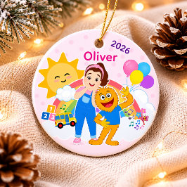 かわいい幼児の誕生日パーティーの記念品 セラミックオーナメント