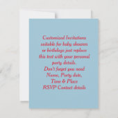 かわいい幼児の車テーマのベビーシャワー - 誕生日 招待状 (裏面)