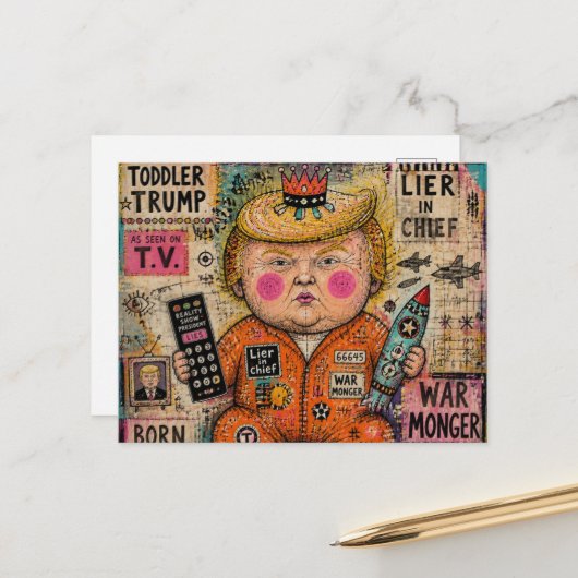 かわいい幼児大統領 ポストカード (正面/裏面インサイチュ)