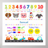 かわいい幼児学習ポスター ポスター (正面)